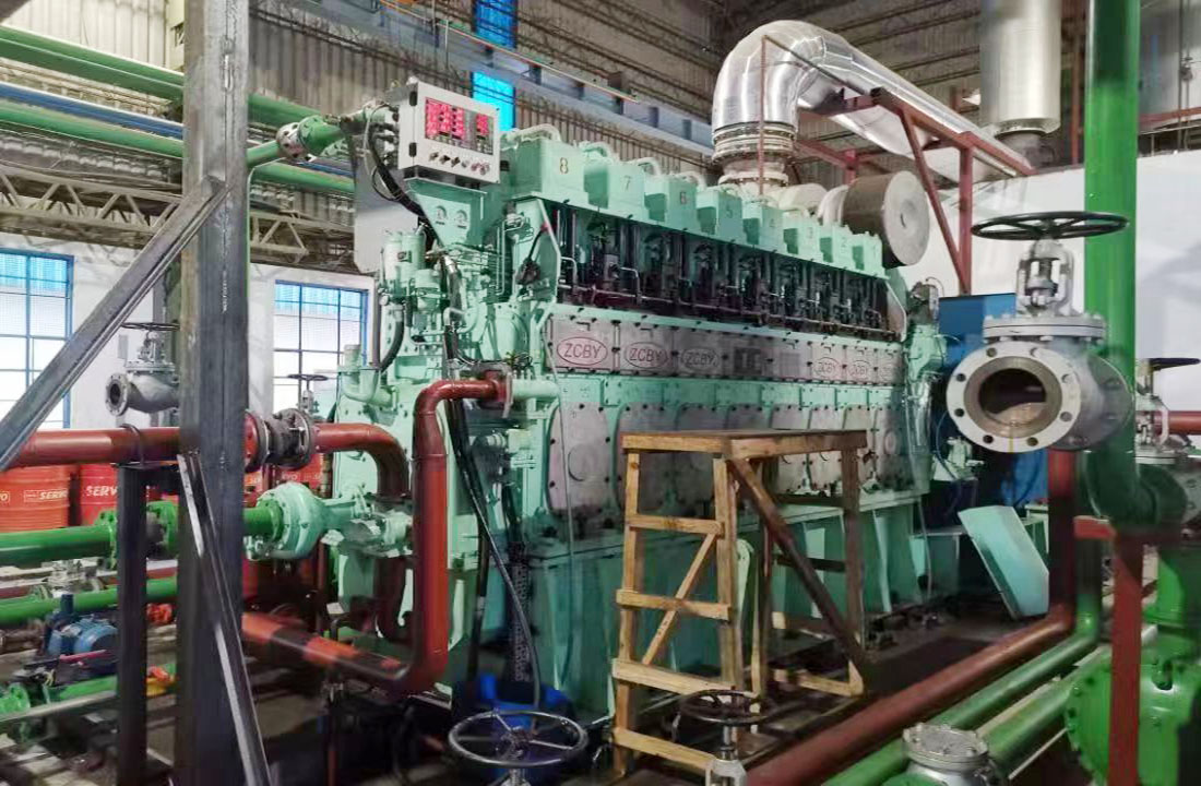 尼泊爾3臺1800kw重油電站